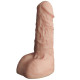 Телесный фаллоудлинитель с мошонкой Cock Next - 17 см.