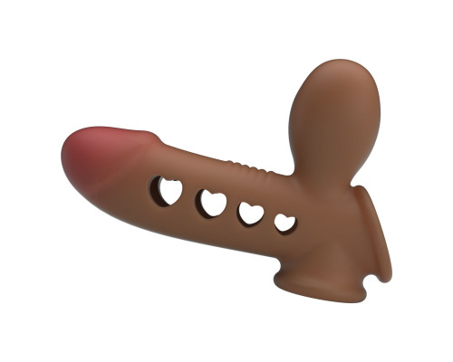 Насадка на пенис с эффектом расширения Tyronn - 16,1 см.