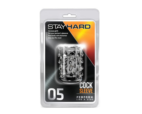 Прозрачная насадка с капельками STAY HARD COCK SLEEVE 05 CLEAR