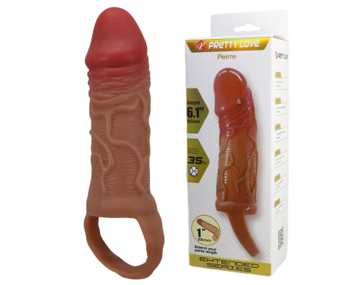 Реалистичная насадка на член Peirre - 15,5 см.