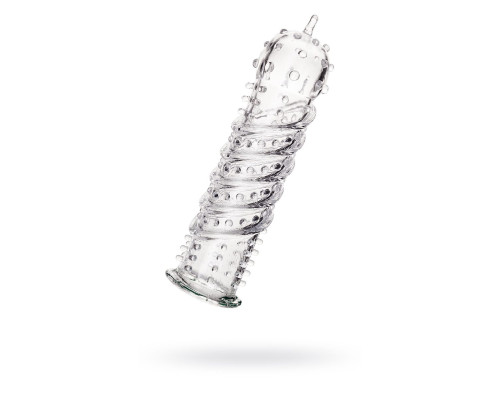 Прозрачная насадка на пенис TOYFA A-Toys - 15,5 см.