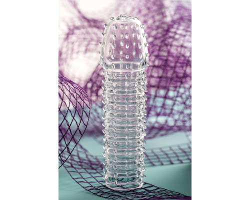 Прозрачная закрытая насадка на пенис TOYFA A-Toys - 15,2 см.