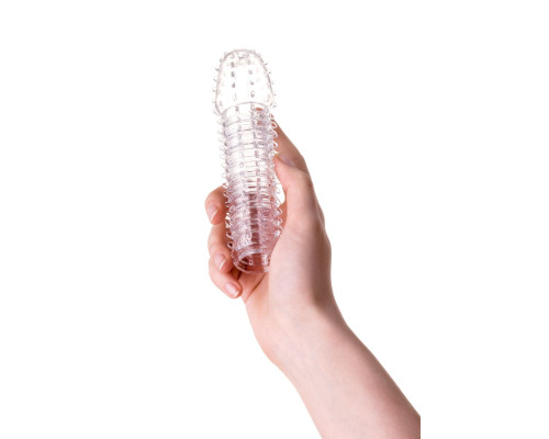 Прозрачная закрытая насадка на пенис TOYFA A-Toys - 15,2 см.