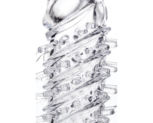 Насадка на пенис TOYFA A-Toys с вибропулей и шипами - 13,4 см.