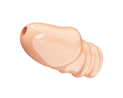 Телесная утолщающая насадка на пенис Jeremy - 7 см.