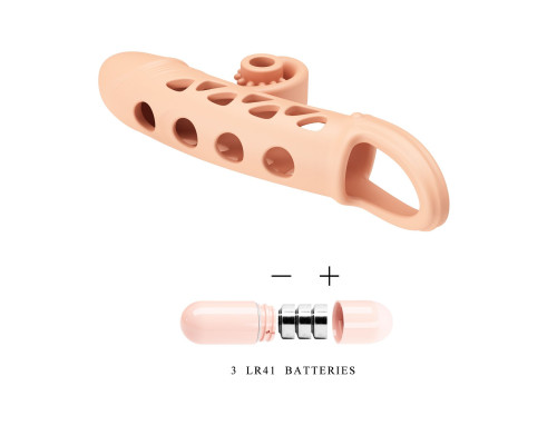 Телесная вибронасадка на пенис Mind-blowing Miracles