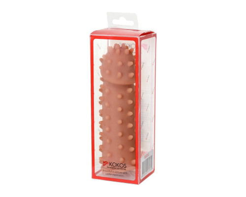 Насадка на фаллос с шипами и бугорками Extreme Sleeve 003 S-size - 12,7 см.