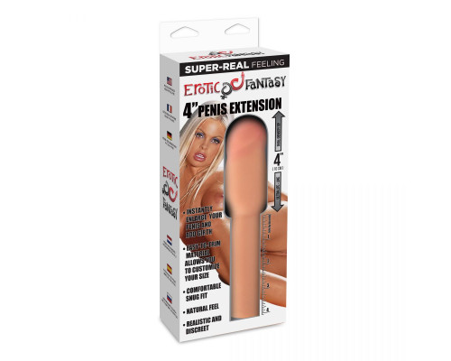 Телесная насадка для увеличения члена - 20 см.