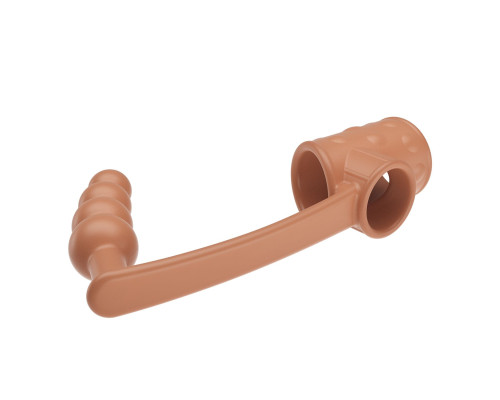 Телесная насадка на пенис и мошонку с анальным стимулятором Rilley