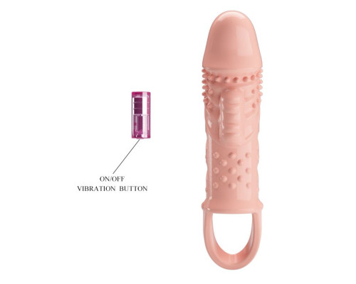 Телесная насадка с вибрацией Cecelia - 18,5 см.