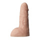 Телесный фаллоудлинитель с мошонкой Cock Next - 17 см.