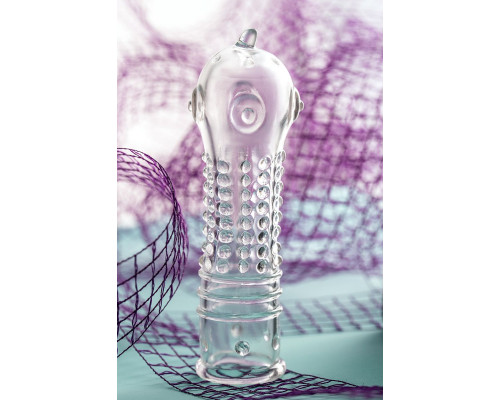 Прозрачная закрытая насадка на пенис TOYFA A-Toys - 14,7 см.