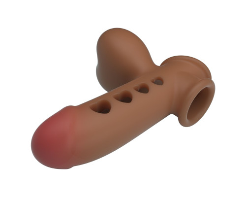 Насадка на пенис с эффектом расширения Tyronn - 16,1 см.