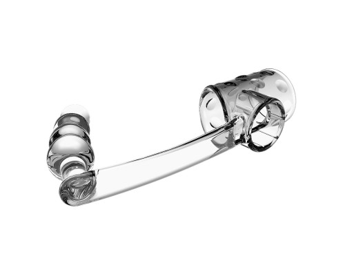 Прозрачная насадка на пенис и мошонку с анальным стимулятором Rilley