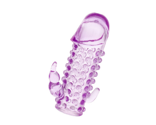 Закрытая фиолетовая насадка с 2 отростками - 13 см.