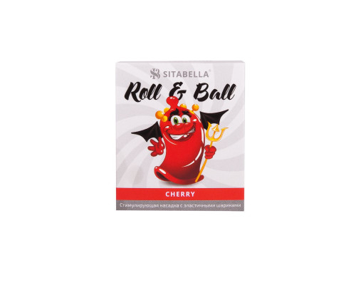Стимулирующий презерватив-насадка Roll   Ball Cherry
