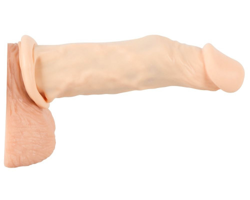 Телесная насадка-удлинитель Silicone Extension - 19 см.