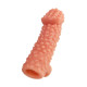 Насадка на фаллос с бугорками - 17,6 см.