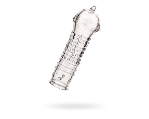 Прозрачная закрытая насадка на пенис TOYFA A-Toys - 14,7 см.