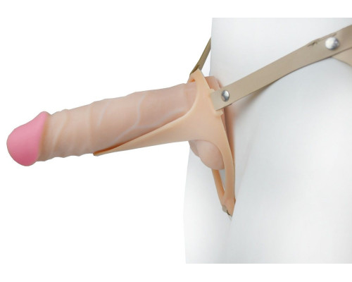 Телесный эректор-ложечка с фиксацией на ремешках MEN STYLE