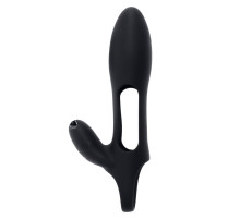 Черная насадка на пенис с вибрацией Nautilus