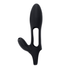 Черная насадка на пенис с вибрацией Nautilus