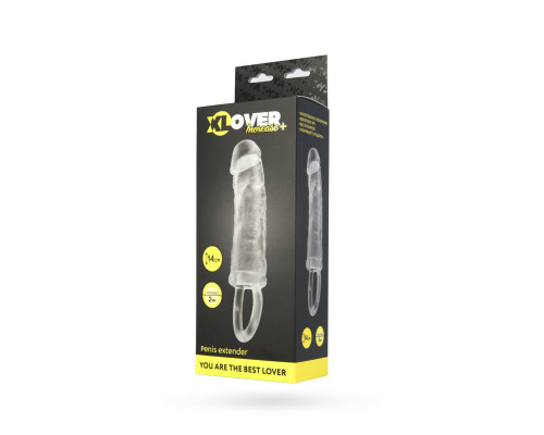 Прозрачная насадка с петлёй для фиксации - 14 см.