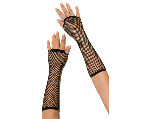Длинные перчатки в сетку