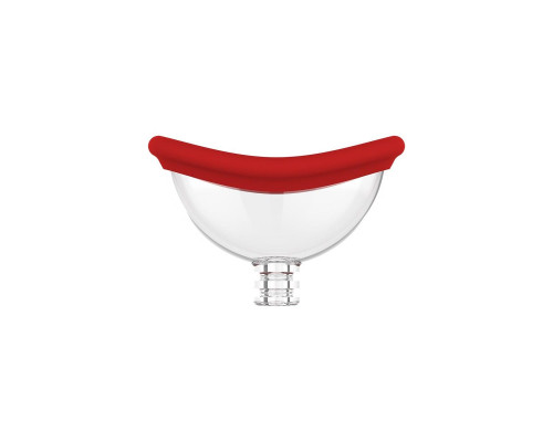 Красный двойной стимулятор Georgia - вибратор и вакуумная помпа