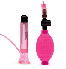 Розовый вакуумный стимулятор для клитора с вибрацией Vibrating Clitoral Pump with Quick Release