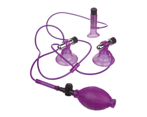 Виброприсоски-помпы для стимуляции сосков и клитора Triple Suckers