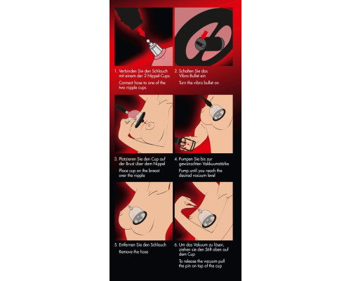 Вакуумная помпа для сосков с вибрацией Bad Kitty Vibrating Nipple Cups