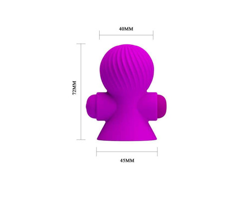 Лиловые перезаряжаемые вибростимуляторы для груди