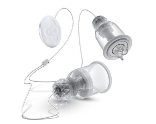 Прозрачные вибронасадки на соски со сменными колпачками Titillator