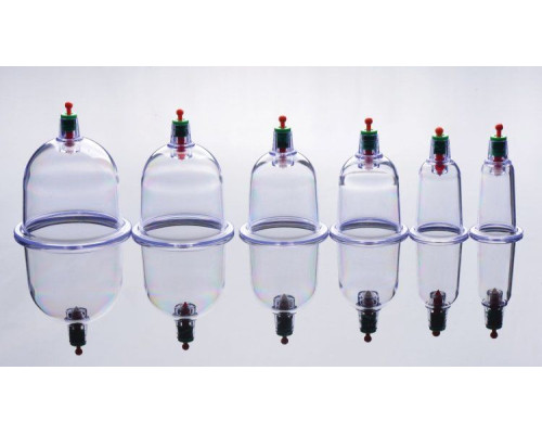 Набор помп для стимуляции Sukshen 6 Piece Cupping Set with Acu-Points