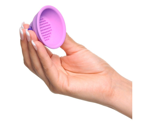 Фиолетовые виброприсоски-стимуляторы на соски Vibrating Nipple