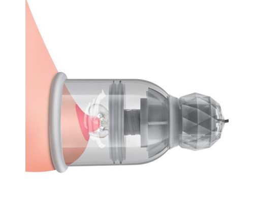 Прозрачные вибронасадки на соски со сменными колпачками Titillator