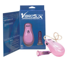 Розовый вибростимулятор для сосков VibroSux