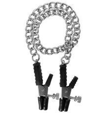 Зажимы на соски Block Busters Nipple Clamps с цепью