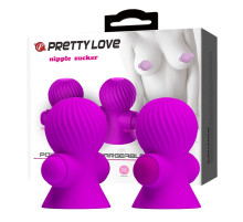 Лиловые перезаряжаемые вибростимуляторы для груди