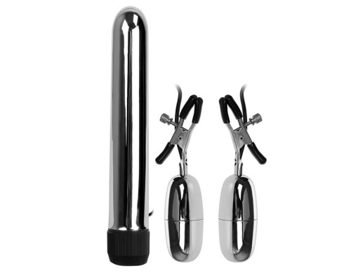 Набор из вибратора и вибростимуляторов для груди