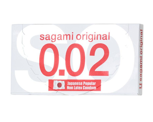 Ультратонкие презервативы Sagami Original 0.02 - 2 шт.