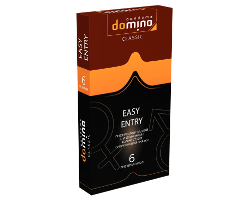 Презервативы с увеличенным количеством смазки DOMINO Classic Easy Entry - 6 шт.