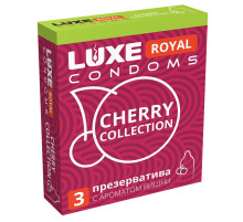 Презервативы с ароматом вишни LUXE Royal Cherry Collection - 3 шт.