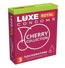 Презервативы с ароматом вишни LUXE Royal Cherry Collection - 3 шт.