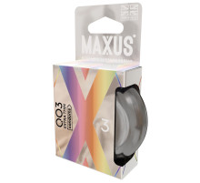 Экстремально тонкие презервативы в железном кейсе MAXUS 003 Extra Thin - 3 шт.