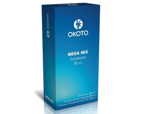 Презервативы OKOTO Mega Mix - 18 шт.