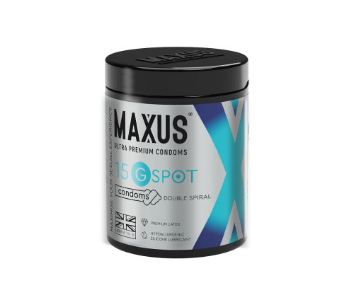 Гладкие презервативы Maxus G spot с двойной спиралью - 15 шт.