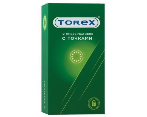 Текстурированные презервативы Torex  С точками  - 12 шт.