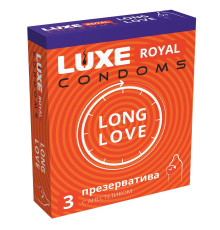 Презервативы с продлевающим эффектом LUXE Royal Long Love - 3 шт.